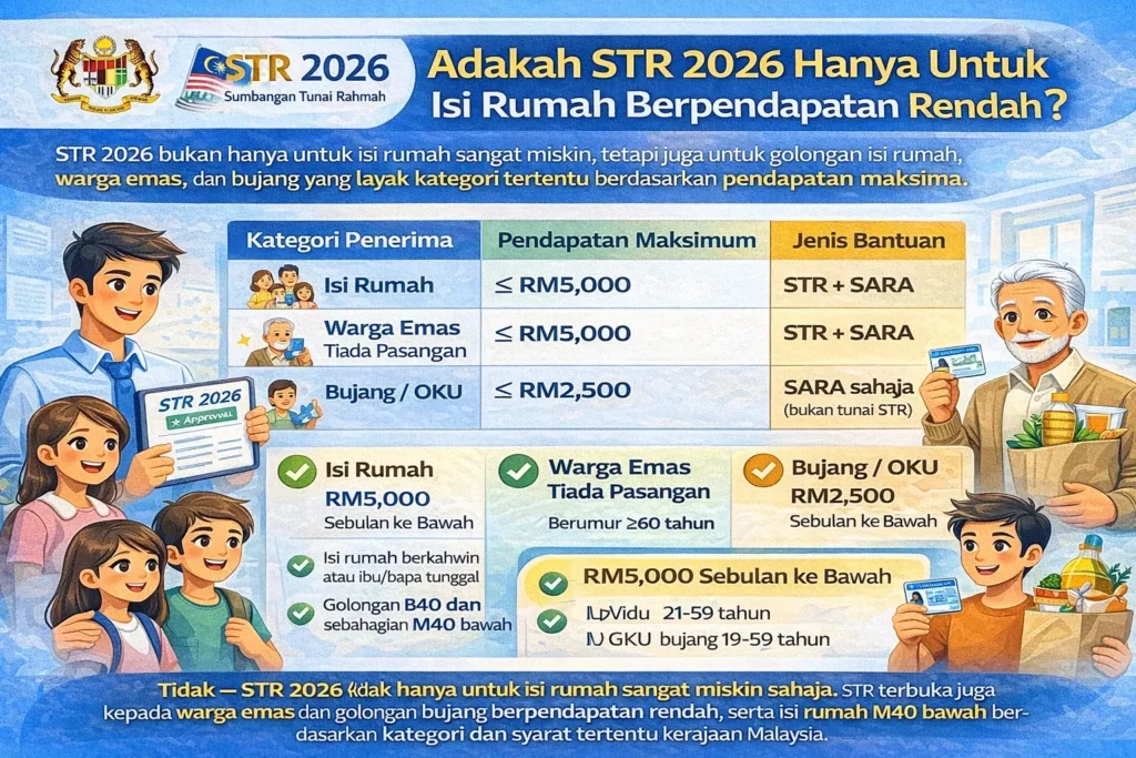 Adakah STR 2026 Hanya Untuk Isi Rumah Berpendapatan Rendah?