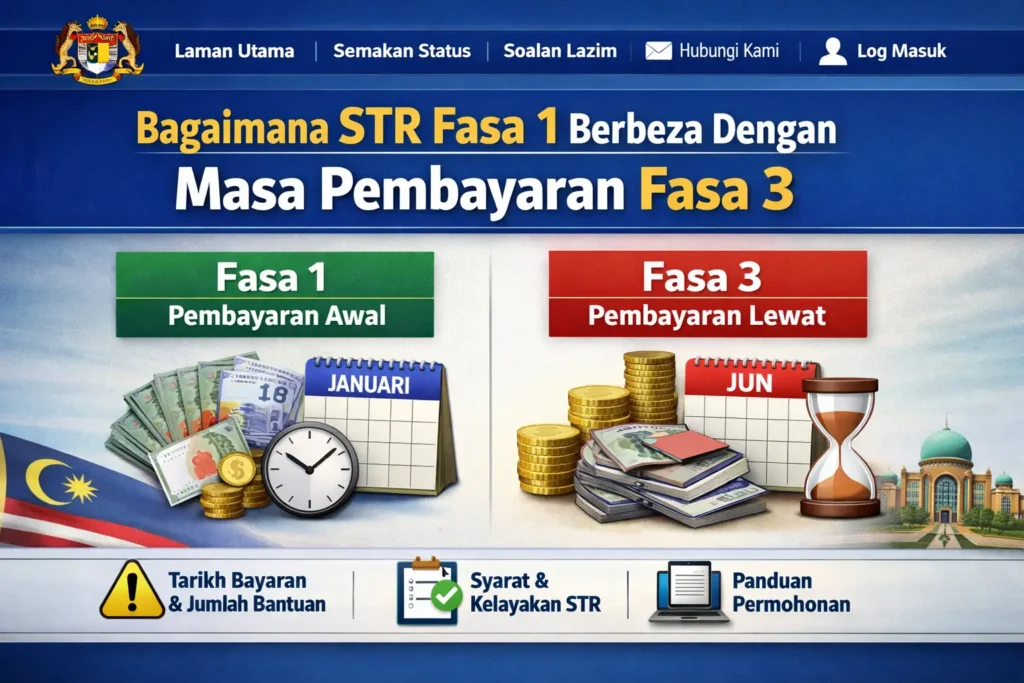 Bagaimana STR Fasa 1 Berbeza Dengan Masa Pembayaran Fasa 3