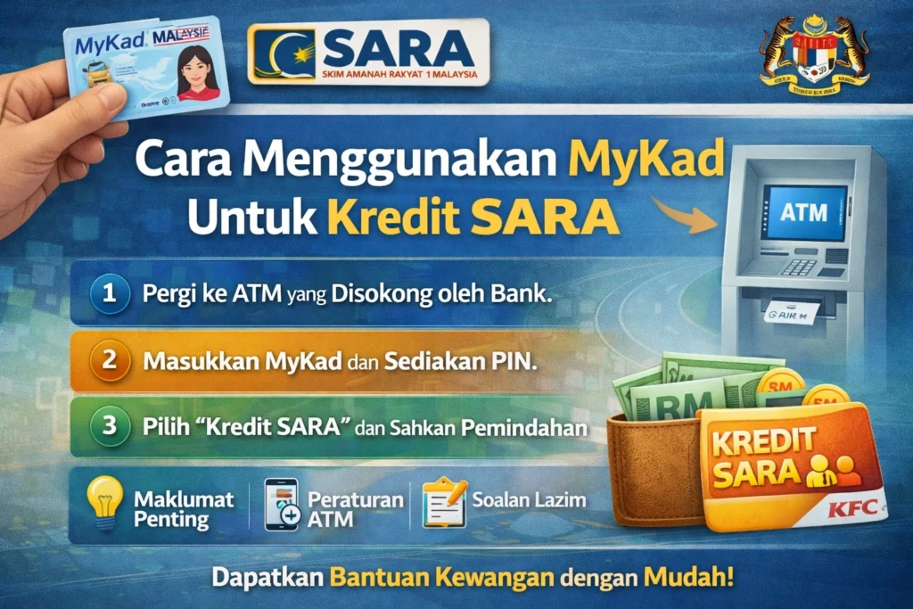 Cara Menggunakan MyKad Untuk Kredit SARA